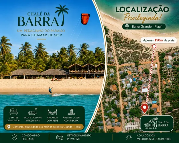 Chalé da Barra em Barra Grande - Piauí