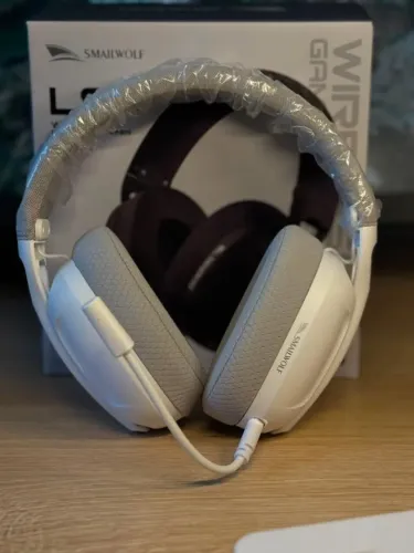 Headset Gamer SMAILWOLF L80 Branco Bluetooth 5.3 2.4G Sem Fio