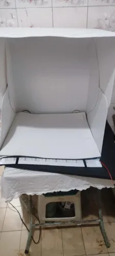 Mini Estúdio Fotográfico com Iluminação Dobrável Portátil alt 55cm prof 55cm 