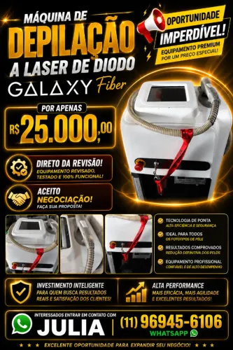Máquina de depilação a laser de díodo Galaxy Fiber