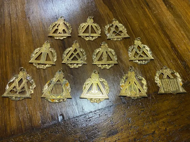 Lote de medalhas maçônicas