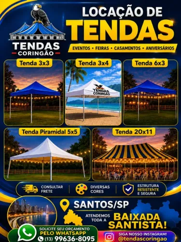Tenda 20x11 para locação de eventos 