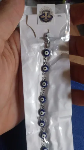 Pulseira Olho Grego Aço Inox