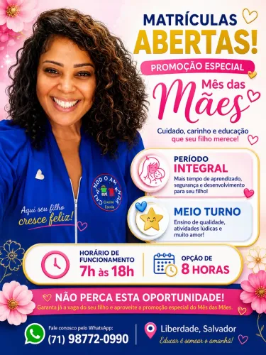 Vaga de creche para criança e berçário 