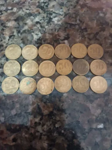Lote de moedas de 50 centavos 1949/1956