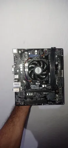 Kit placa mãe + processador+ memória RAM 