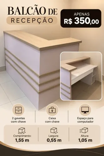 MÓVEL RECEPÇÃO, CABIDES E CABIDEIRAS