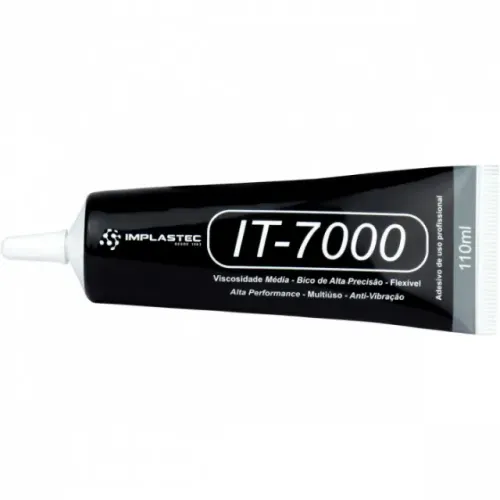 Adesivo para Tela Profissional It7000 Preta 110ml Implastec *ENTREGA GRÁTIS*