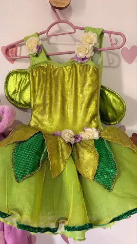 Fantasia Infantil Sininho/Fada Verde - Tam. 3 a 6 anos