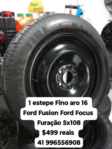 Estepe Ford Focus e Ford Fusion aro 16 furação 5x108 roda e pneu pronto fino 