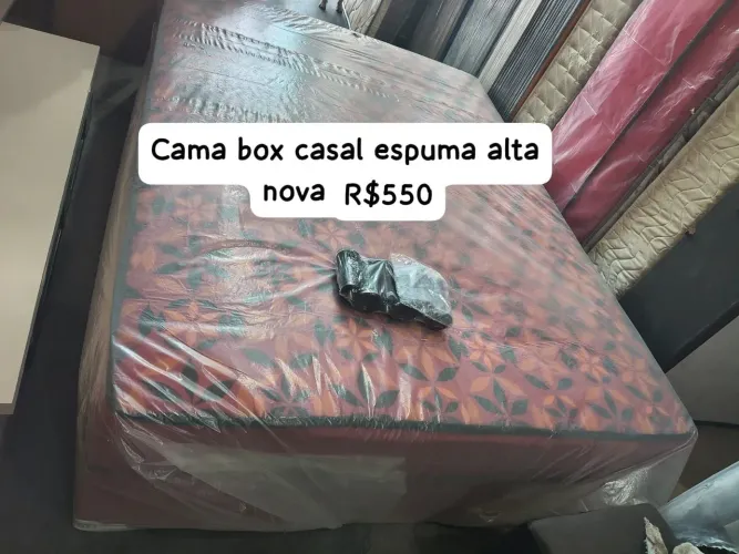 CAMA BOX CASAL DE ESPUMA D30 MACIA NOVA $550Entrego