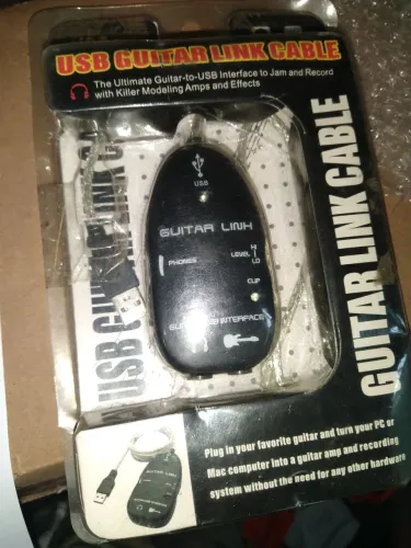 Guitar link cable USB placa audio amplitube guitarra