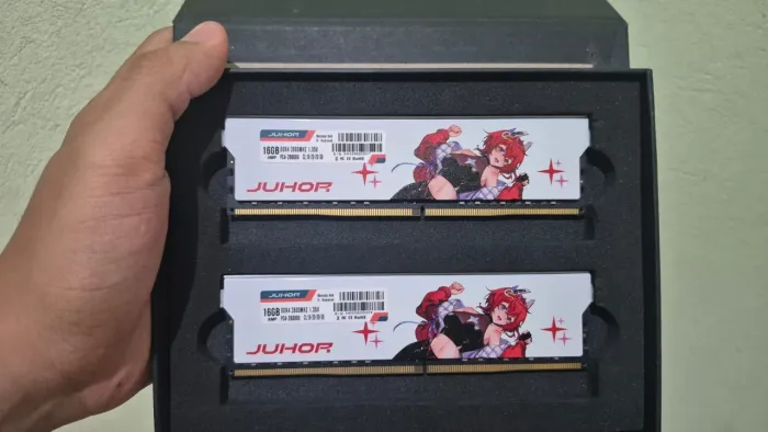 32gb memoria ram 3600mhz 2x16gb branca white 