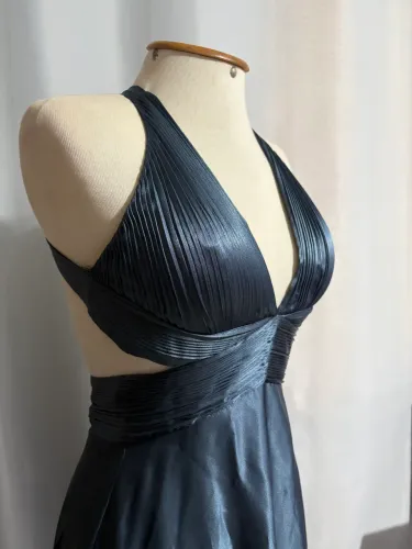 Vestido Azul Petróleo - Longo - Tamanho 38