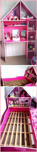 Cama infantil e Penteadeira com Escrivaninha