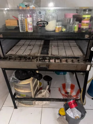 Forno industrial a gás 4 pedras refratárias Cristal Aço