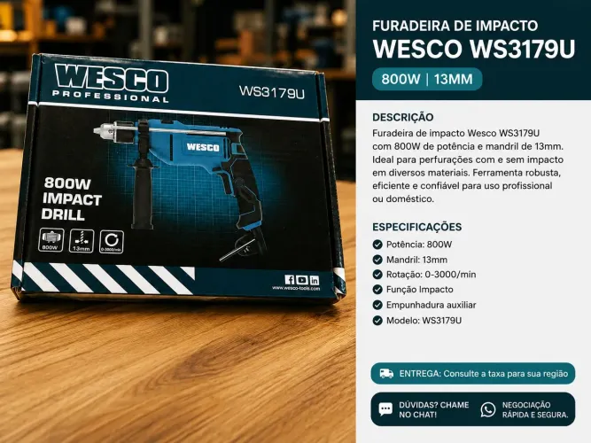 Furadeira de impacto wesco ws3179U