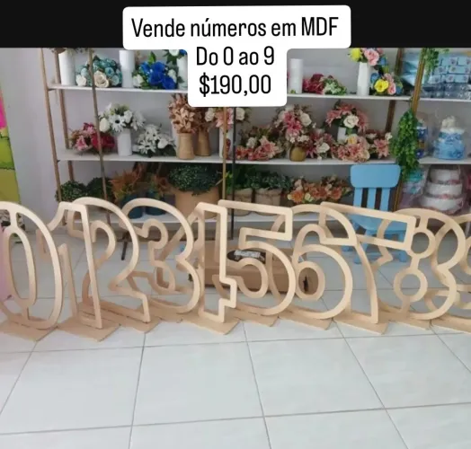 Números em MDF grande pra decoração de festa