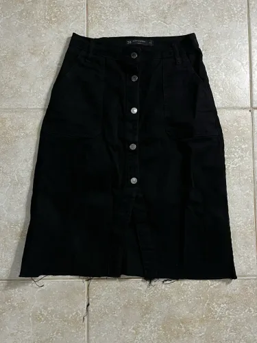 saia jeans preta