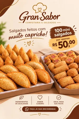 Salgados a pronta entrega