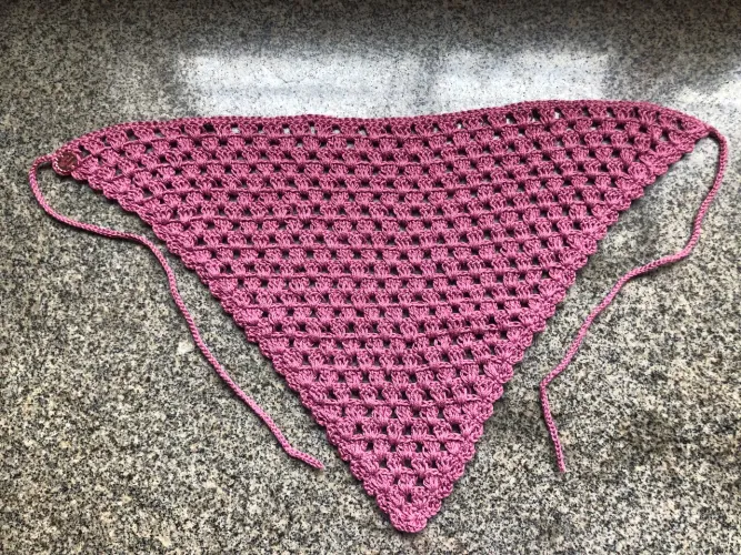 Bandana de crochê 