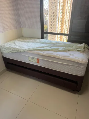 Cama solteiro + auxiliar