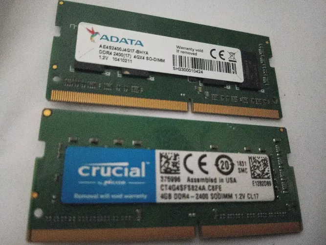 Memórias DDR4 2400mhz CL17 (Notebook) 8GB 2x4