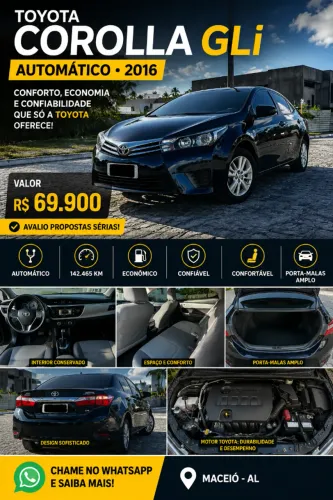 Toyota Corolla GLI 1.8 Flex 16V Aut. 2016