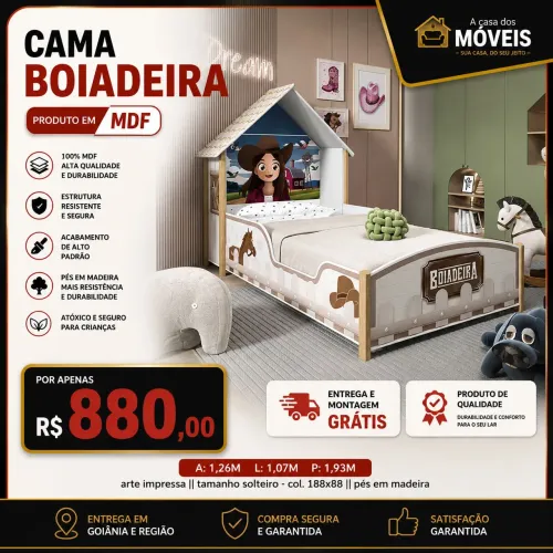 Cama infantil boiadeira