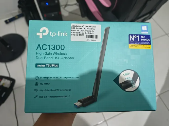 Adaptador de Wi-fi tp-link AC1300 NOVO
