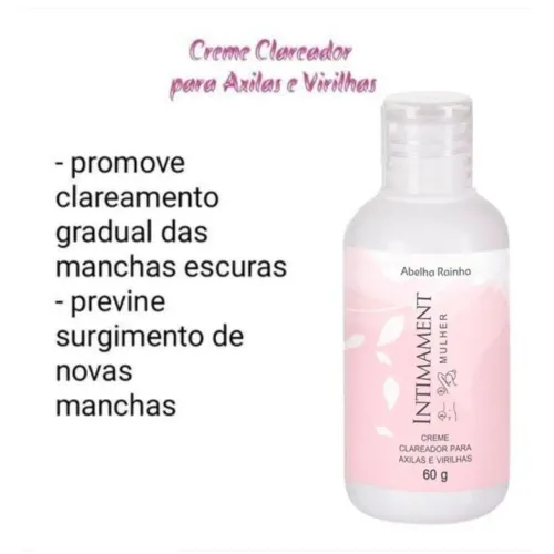 Creme para clarear axilas e virilha abelha rainha