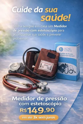 Medidor de pressão com estetoscópio 5x sem juros
