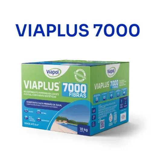 Argamassa Polimérica Impermeabilizante Viapol Viaplus 7000 Fibras 18kg Cinza