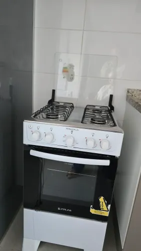 Fogão 4 Bocas Atlas Mônaco Plus Automático - Mesa Inox Branco