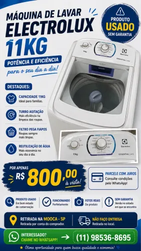 Máquina de lavar Eletrolux 