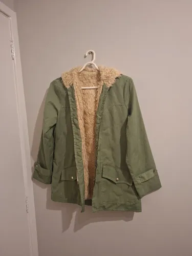 jaqueta verde forrada com pelo p