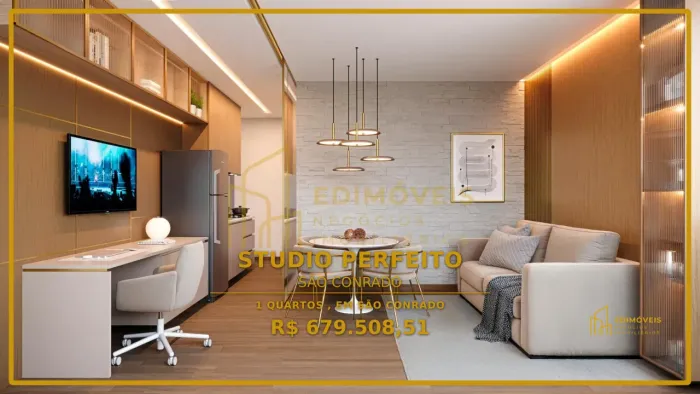 Aproveite a vida à beira-mar: Studio moderno em São Conrado, Vila Velha!