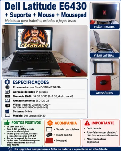 Notebook Dell Latitude E6430