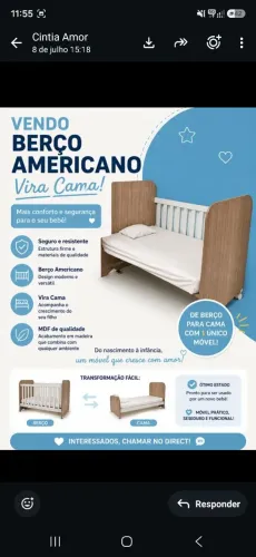 Berço em ótimo estado para sair rápido