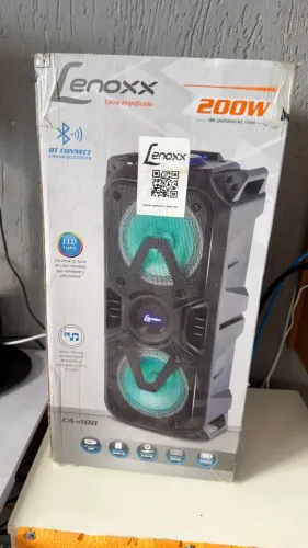 Caixa de Som Lenoxx CA400 200W Potente | Bluetooth + USB + Rádio FM