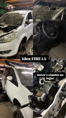 Sucata Idea Fire 1.4 motor caixa tulipa bancos portas forros TBI coletor 
