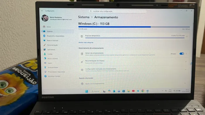 Notebook positivo 1 ano de uso