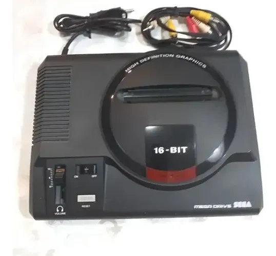 Mega-Drive TECTOY (2017) - Completo, cabos, controle e jogos. SEM CAIXA