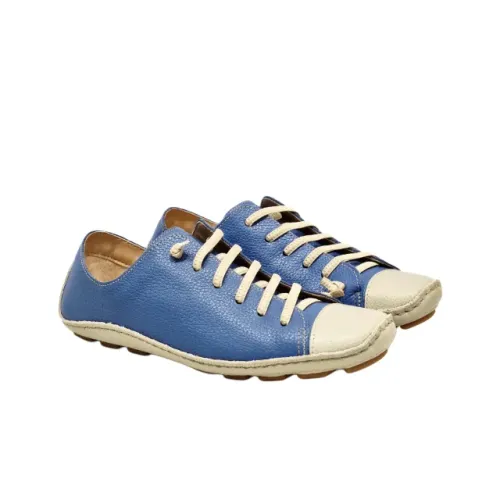 Tênis Casual Florença Couro Feminino Tamanho 35 Azul Marinho