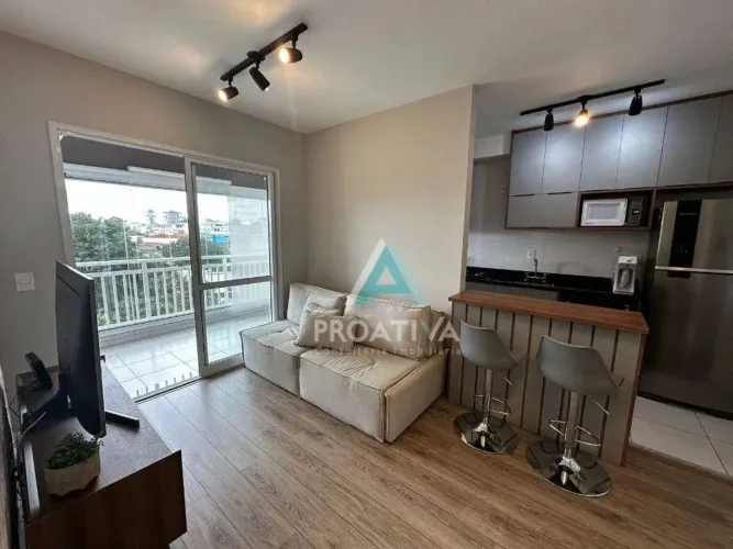 Apartamento com 2 dormitórios mobiliado na Vila Apiaí em Santo André