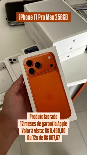 iPhone 17 Pro Max Laranja 256GB Novo com Garantia Apple