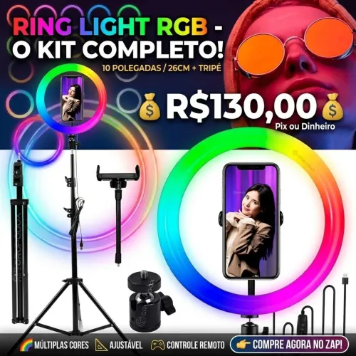 Ring light RGB 10 polegadas