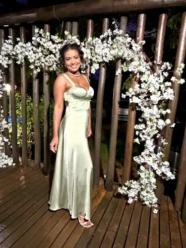 Vestido de festa Verde