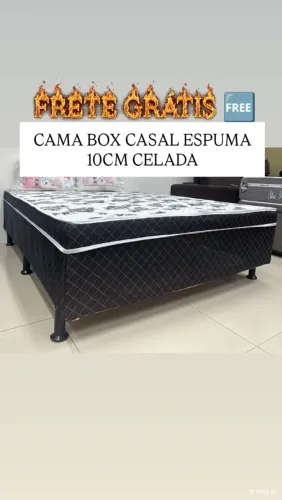 Cama box casal - Espuma 10cm