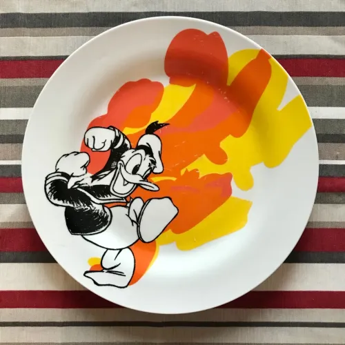 prato de porcelana disney pato donald